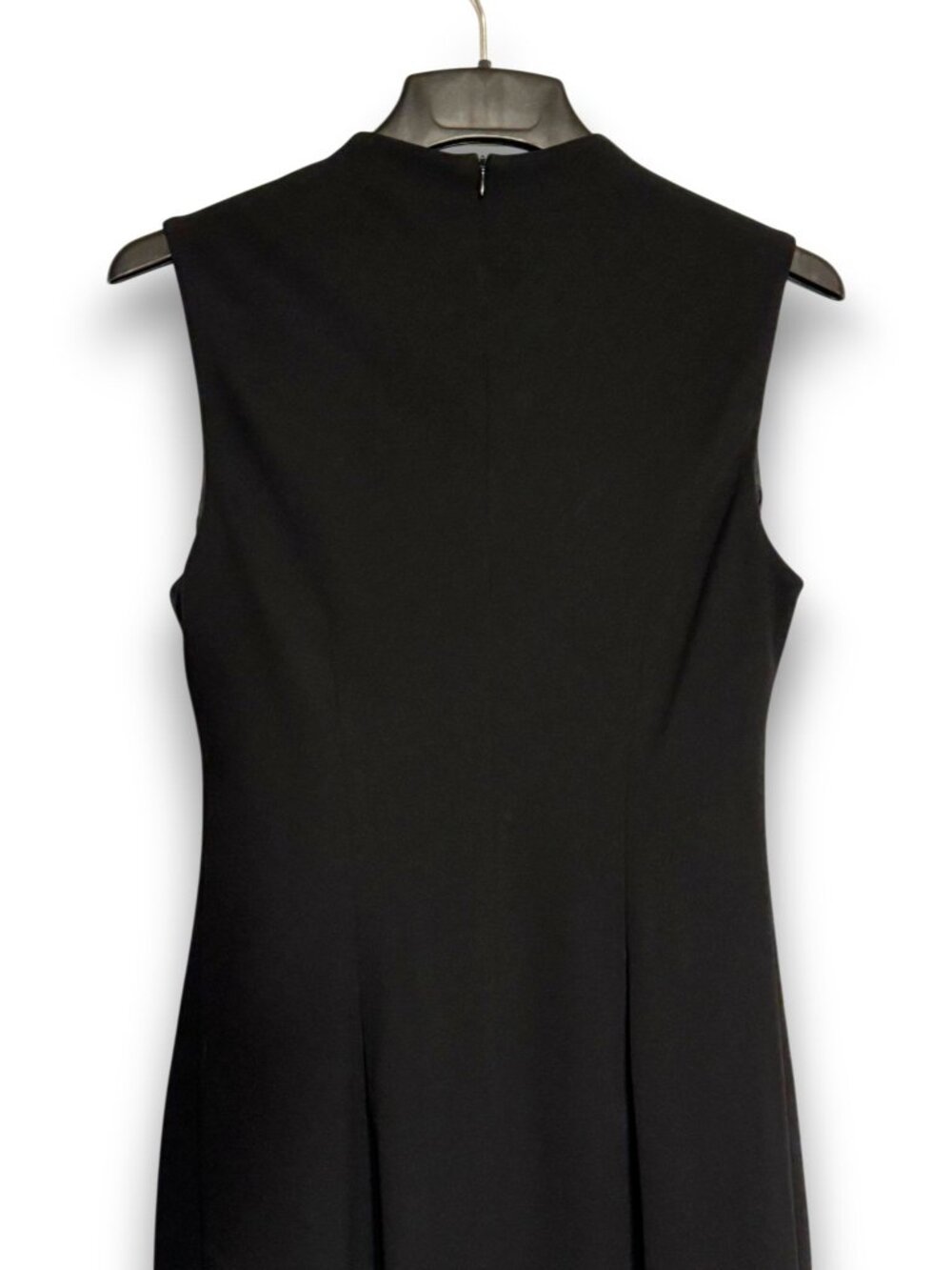 Evan Picone Women Black Beaded Mock Neck Sleeveless Sheath Dress Size 12 - Picture 7 of 11